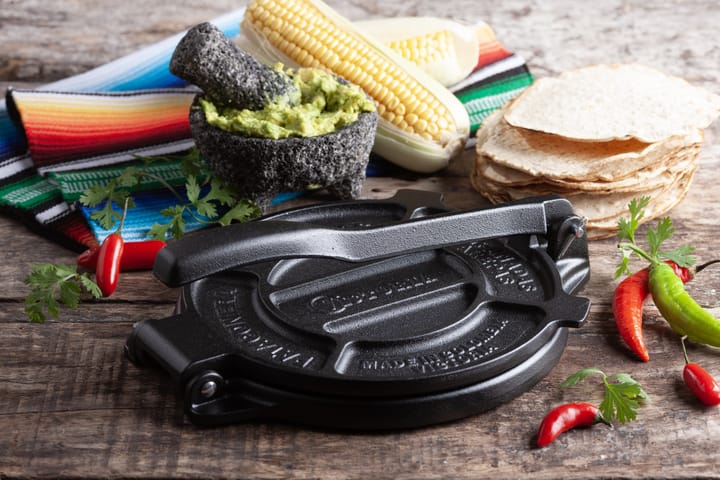 Tortilla iron 16.5 cm cast iron black, Black Victoria