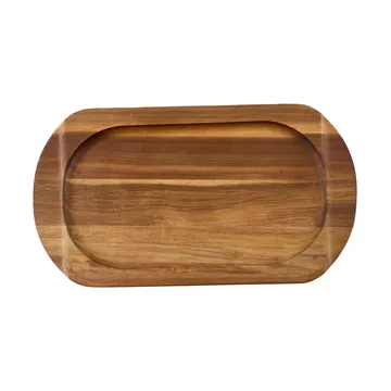 Victoria oval trivet for griddle in acacia wood - 34.3x16.4 cm - Victoria