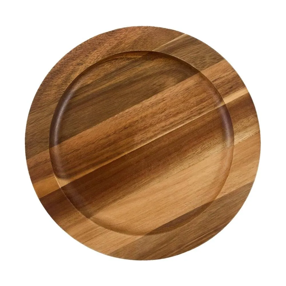 Victoria round wooden trivet acacia, 21.5x16.6 cm Victoria