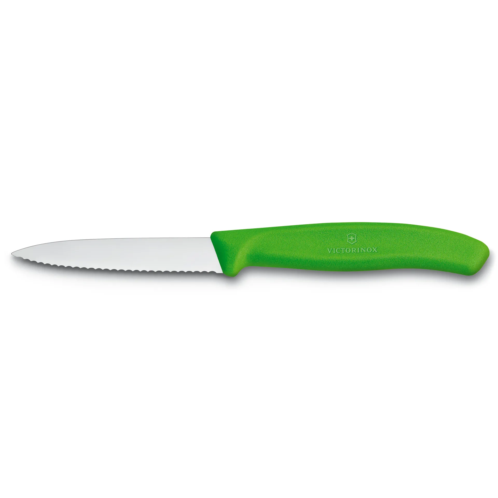 Swiss Classic vegetable-/paring knife serrated 8 cm, Green Victorinox