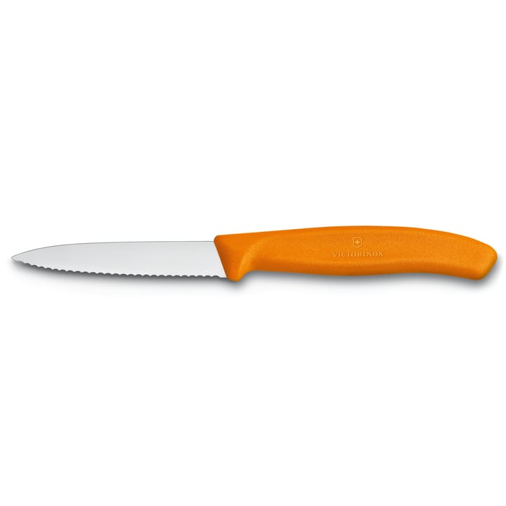 Swiss Classic vegetable-/paring knife serrated 8 cm - Orange - Victorinox