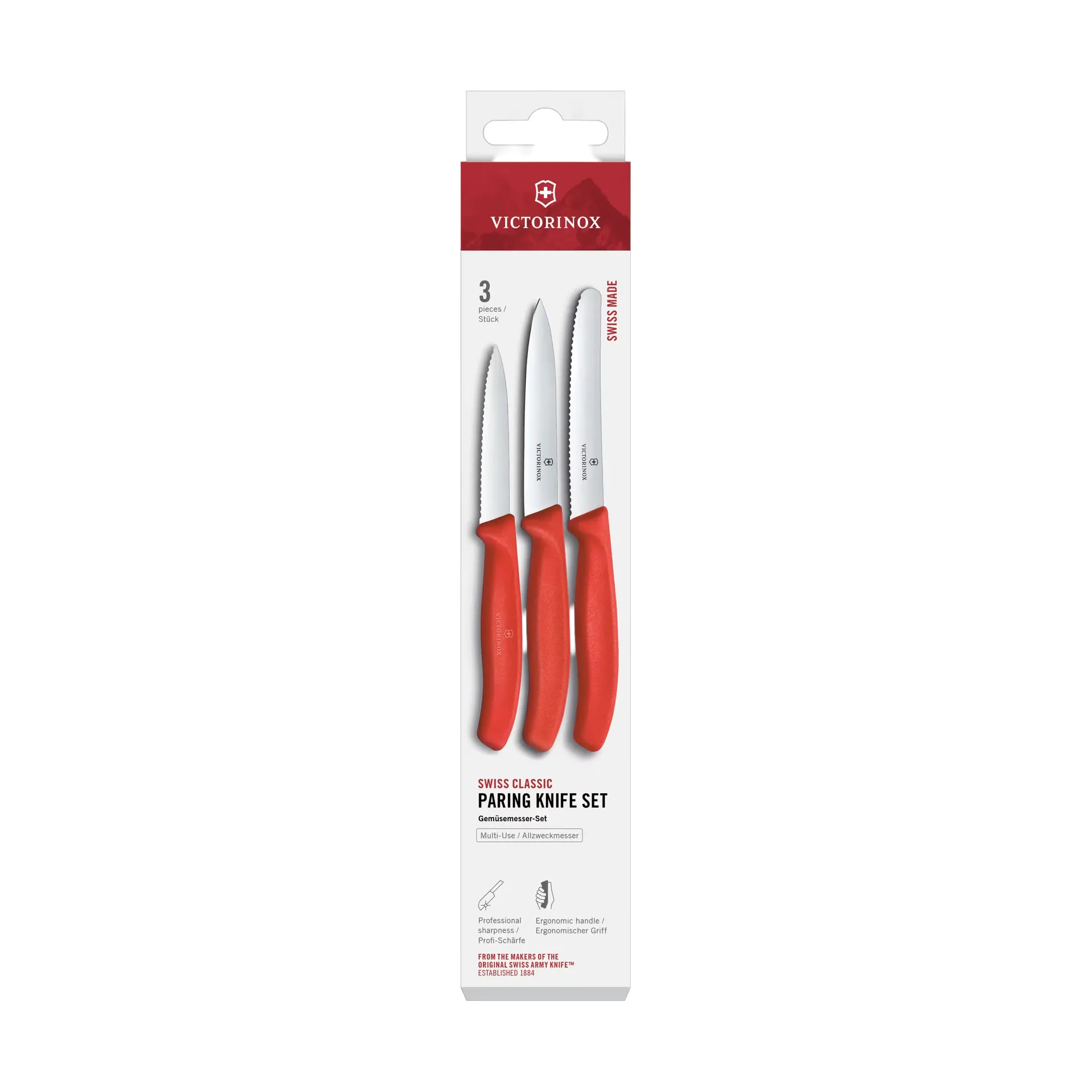 Victorinox Swiss Classic paring knife set, 3 pieces, Black Victorinox