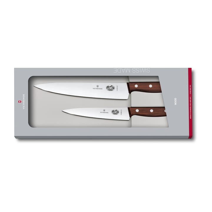 Wood knife set chefs knives - Stainless steel-maple - Victorinox