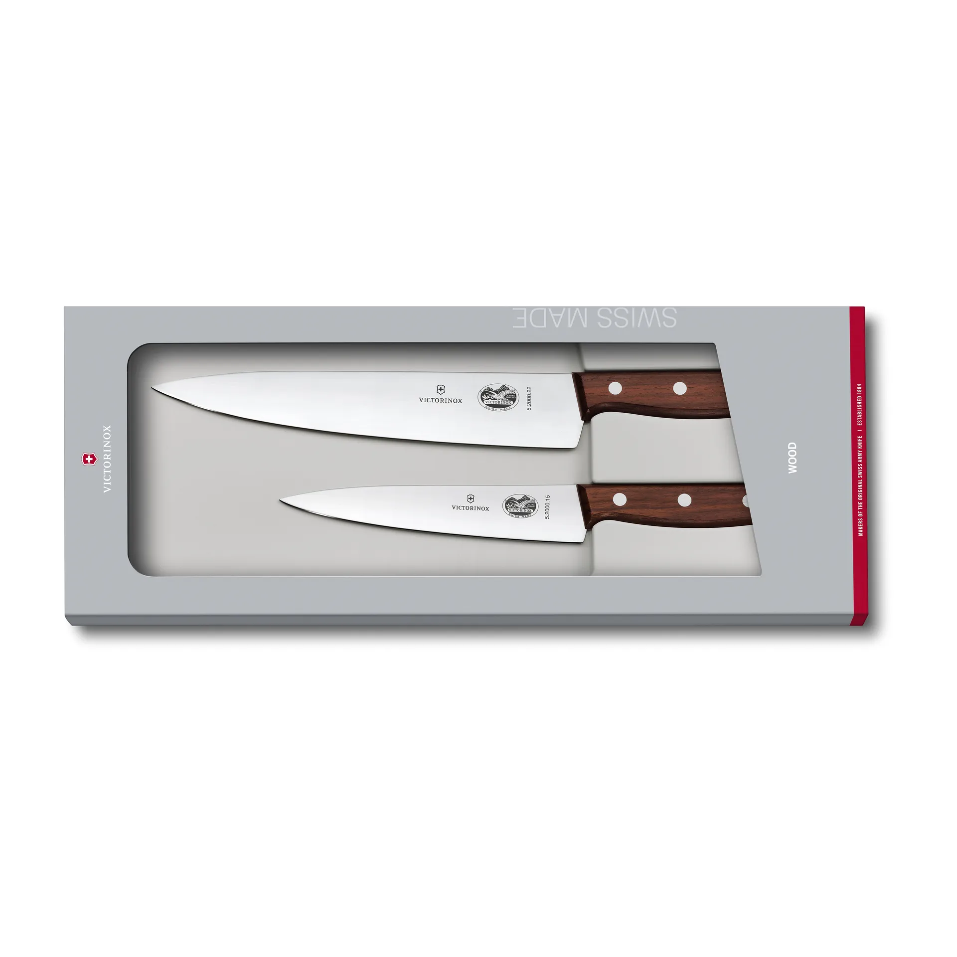 Wood knife set chefs knives, Stainless steel-maple Victorinox
