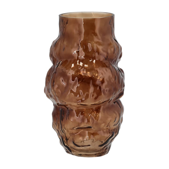 Baks glass vase Ø17.5 cm - Brown - Villa Collection