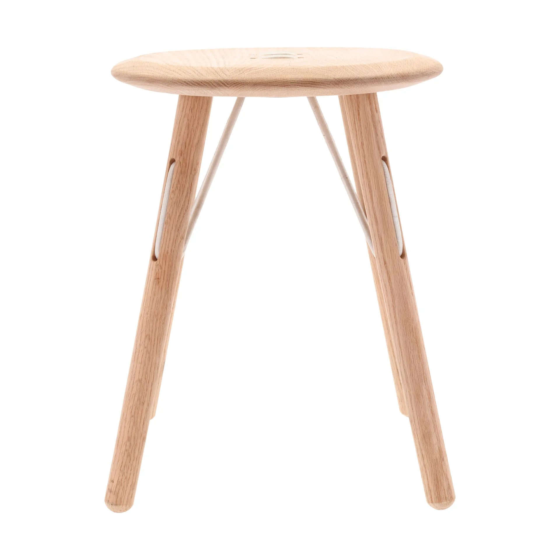 Barv stool 45xØ37.7 cm, Untreated solid oak Villa Collection