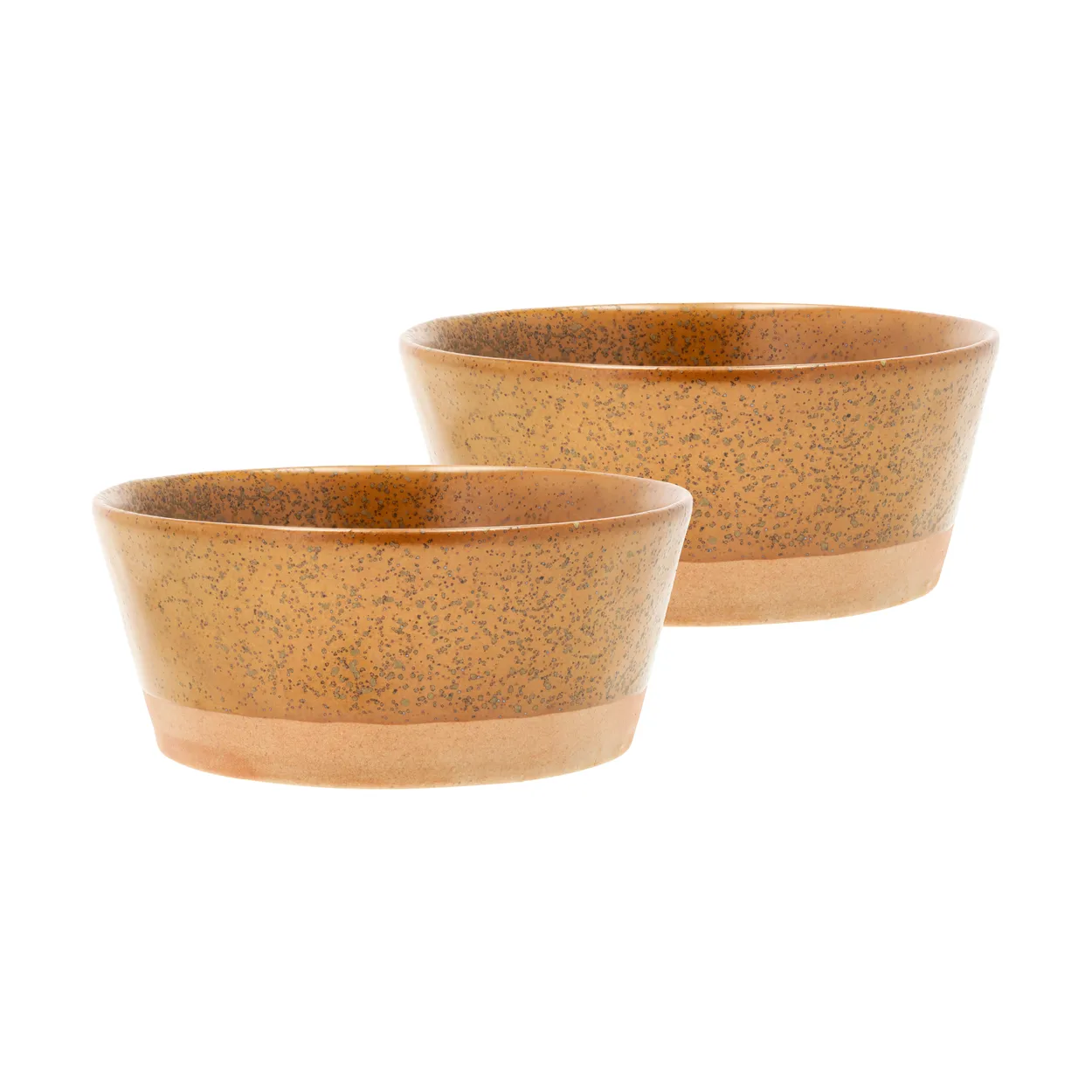 Villa Collection Evig bowl o10 cm 2-pack Amber | Scandinavian Design | Breakfast bowls | Brown
