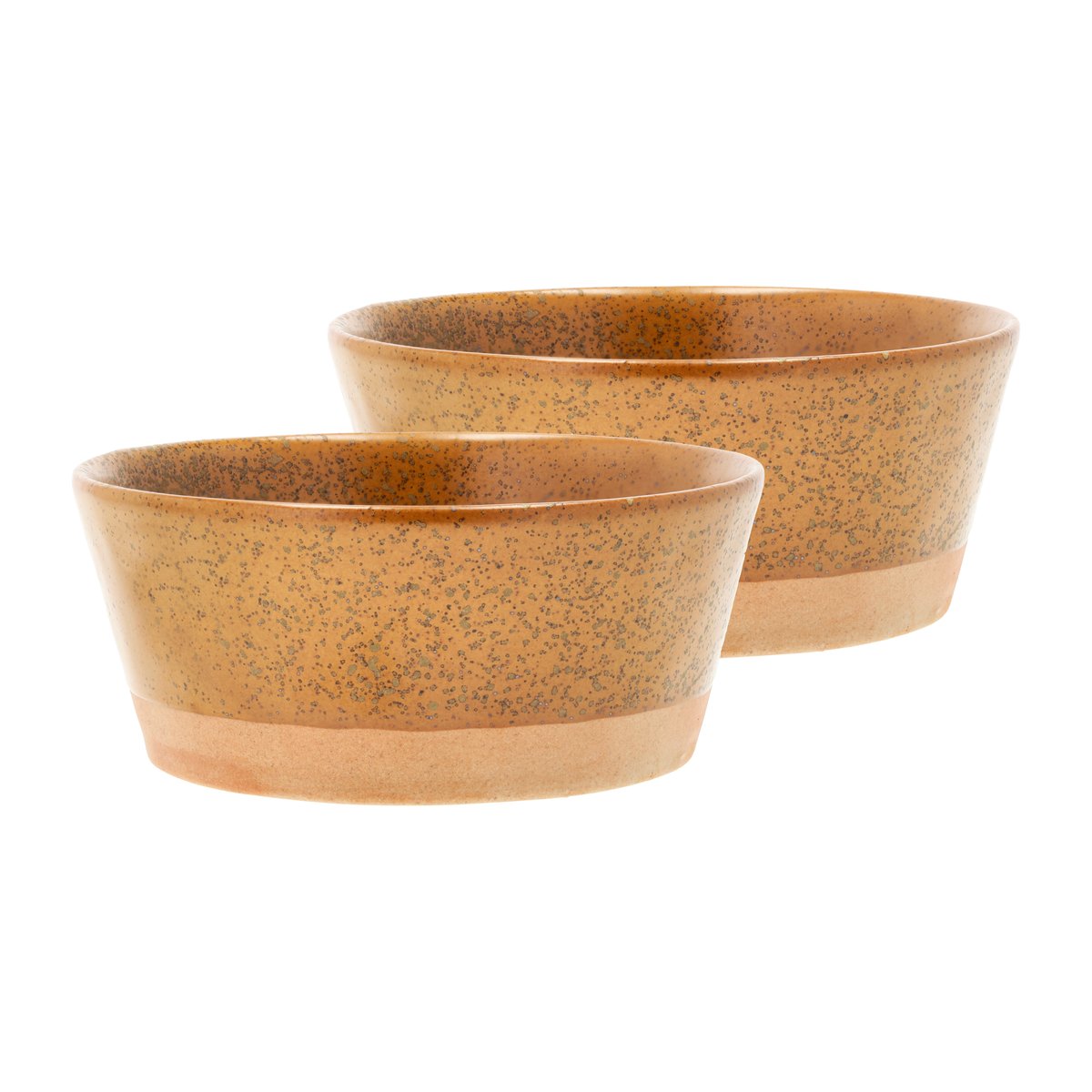 Villa Collection Evig bowl o15 cm 2-pack Amber | Scandinavian Design | Breakfast bowls | Brown