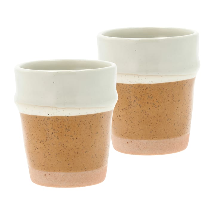 Evig espresso cup 10 cl 2-pack - Amber-creme - Villa Collection