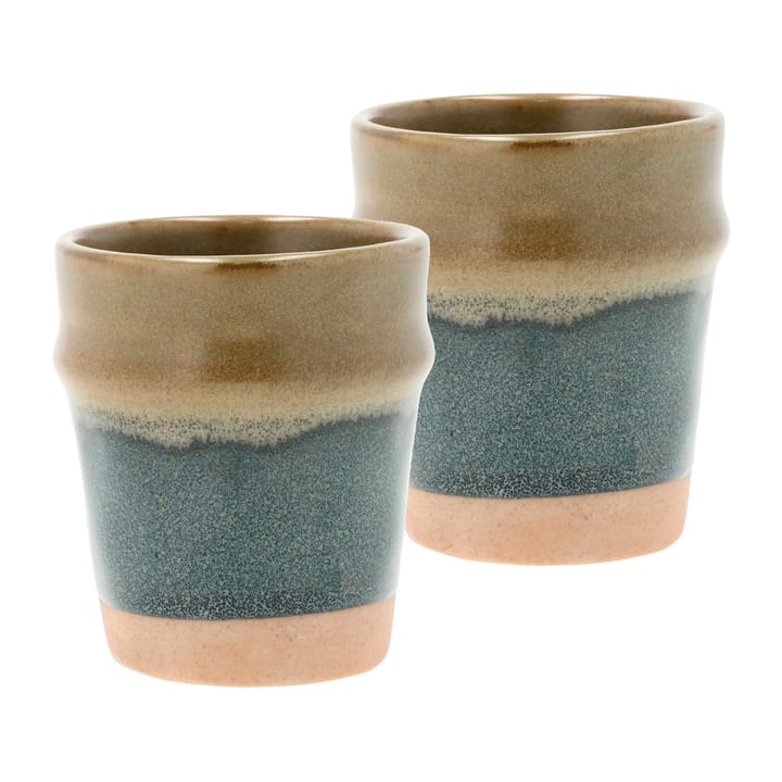 Evig espresso cup 10 cl 2-pack - Blue-brown - Villa Collection