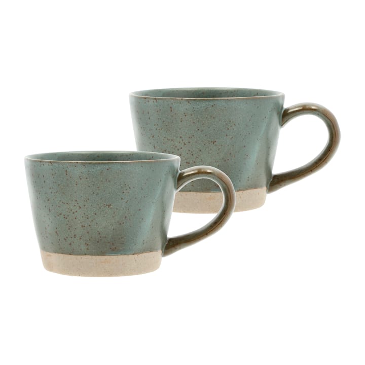 Evig mug with handle 30 cl 2-pack - Green - Villa Collection