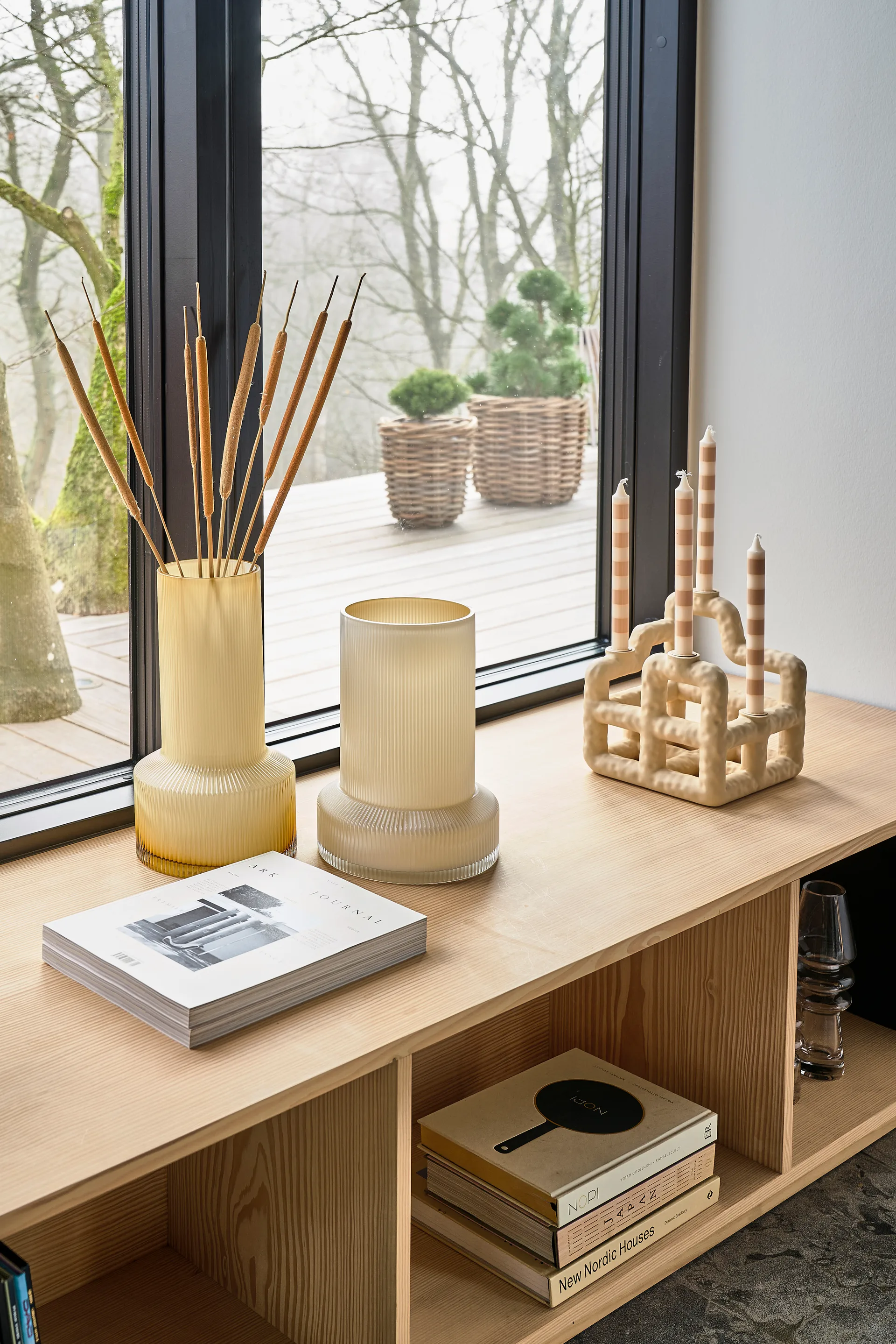 Hvils glass vase Ø19, Honey Villa Collection