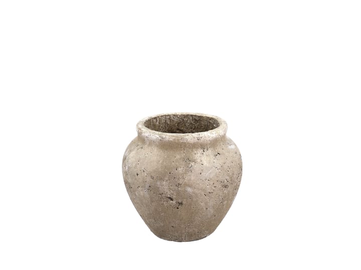 Loev decorative jar 19 cm - Cement - Villa Collection