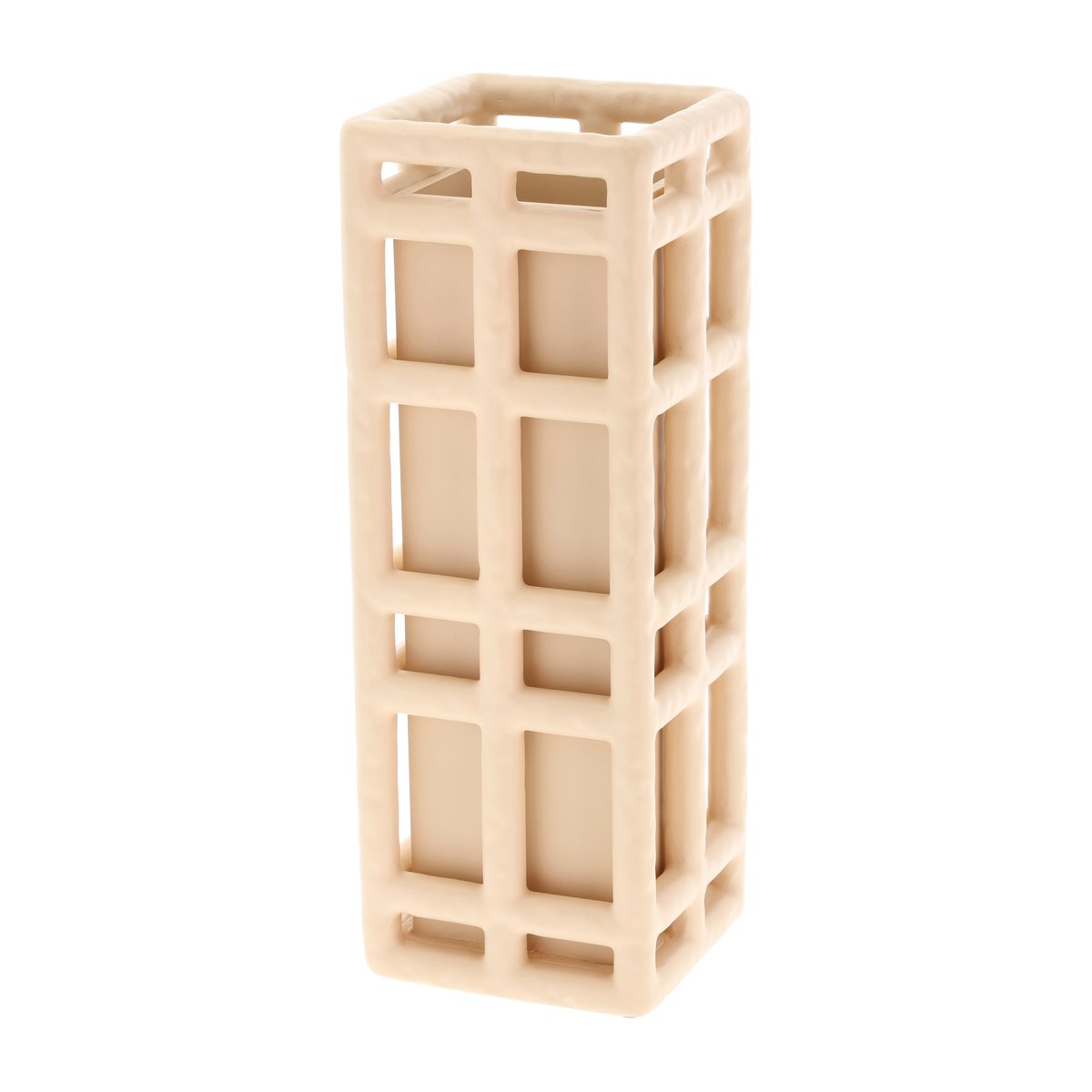 Villa Collection Lyng vase 11x11x30 cm Sand | Scandinavian Design | Vases | Beige