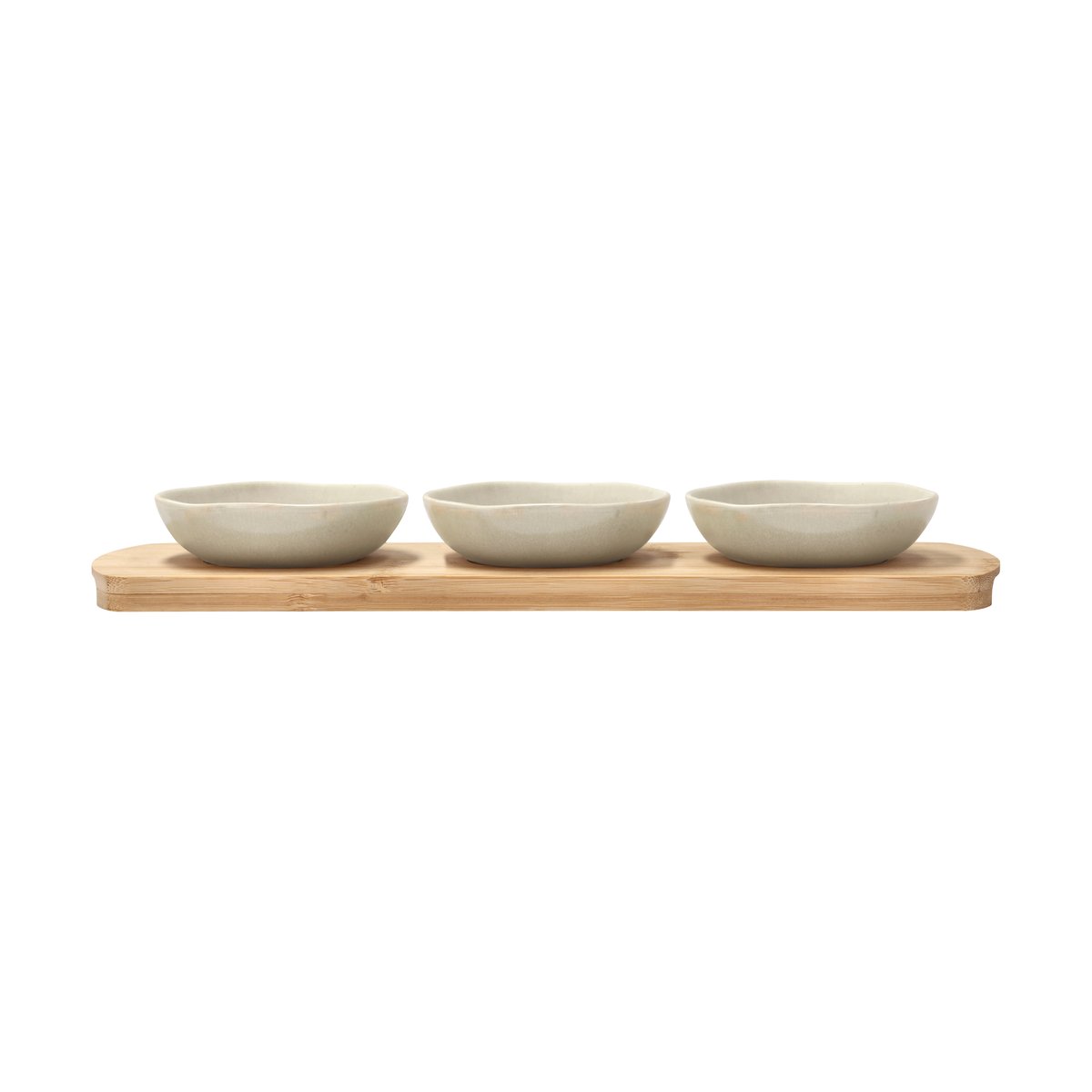Villa Collection Shoku bamboo tray with 3 bowls Beige