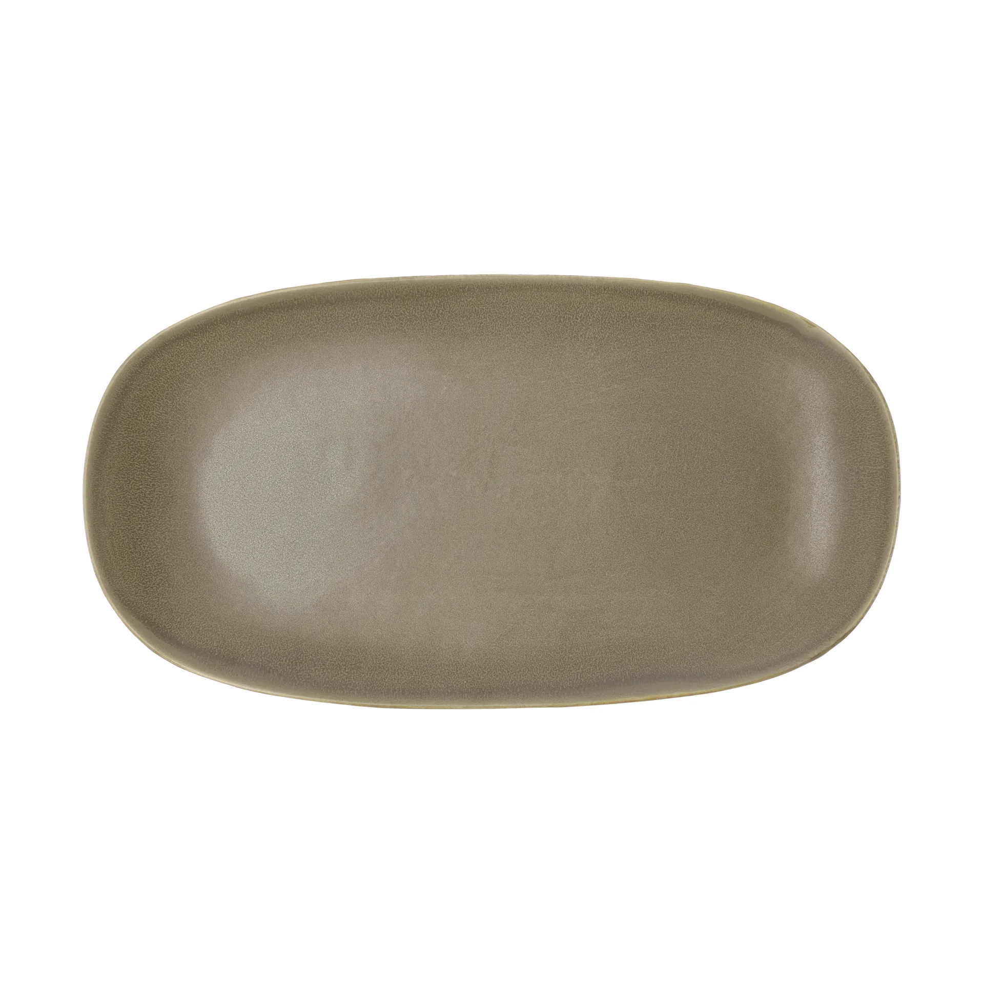 Shoku serving plate 18x34 cm, Warm Brown Villa Collection