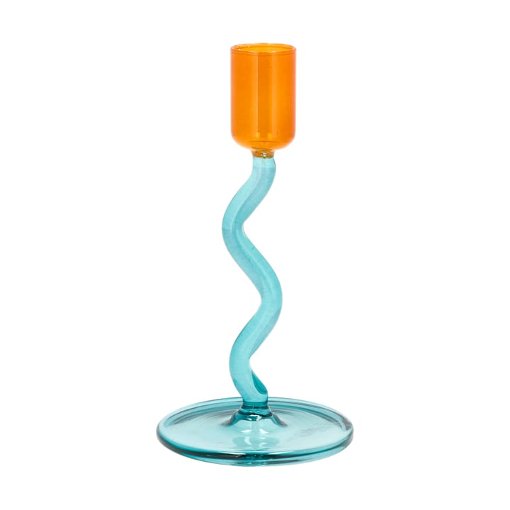 Styles candlestick 15,3 cm - Blue-amber - Villa Collection
