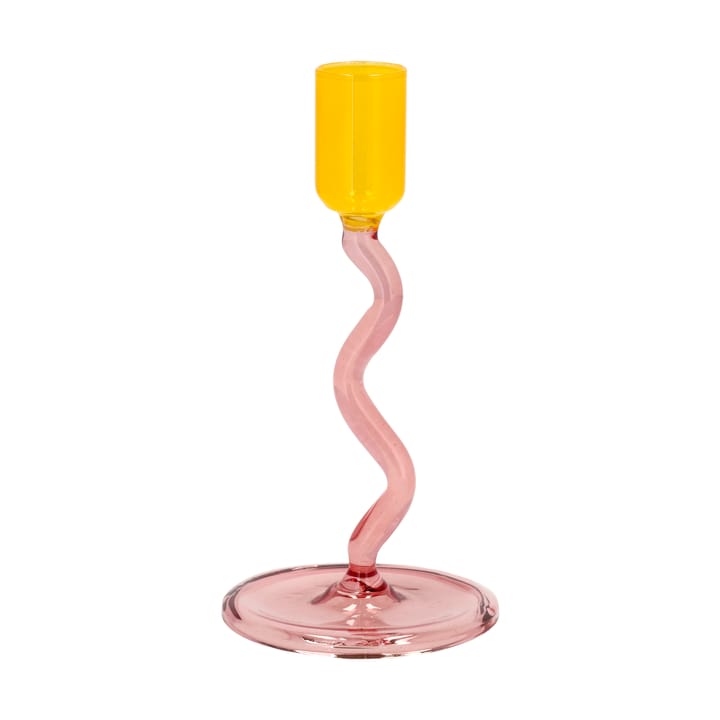Styles candlestick 15,3 cm - Pink-yellow - Villa Collection