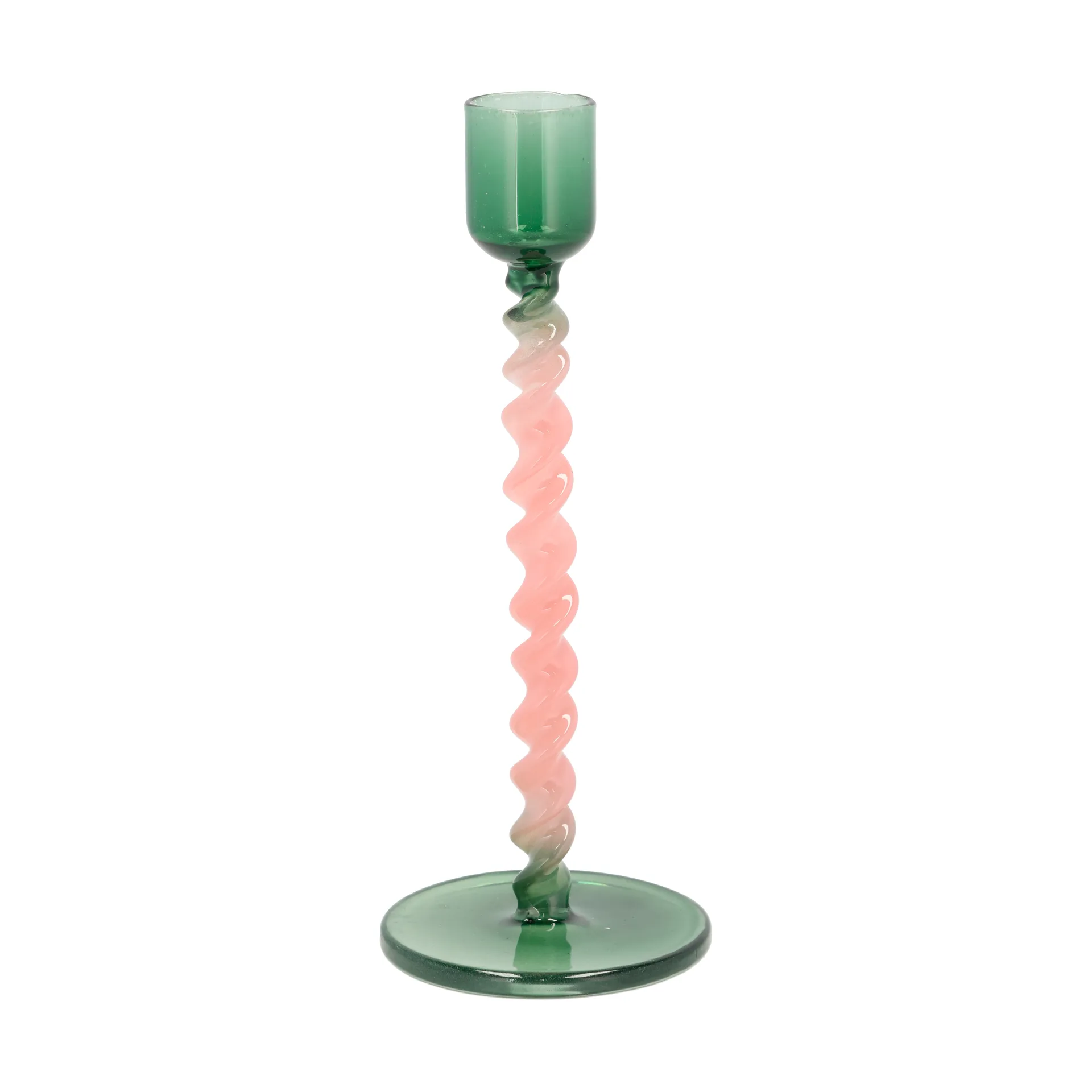 Styles candlestick 16,3 cm, Green-pink Villa Collection