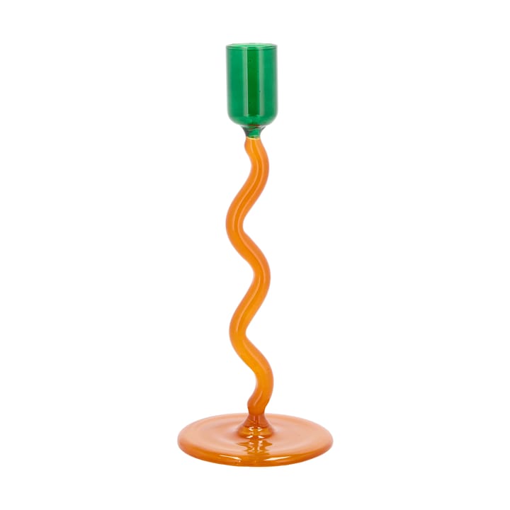 Styles candlestick 19,6 cm - Green-amber - Villa Collection