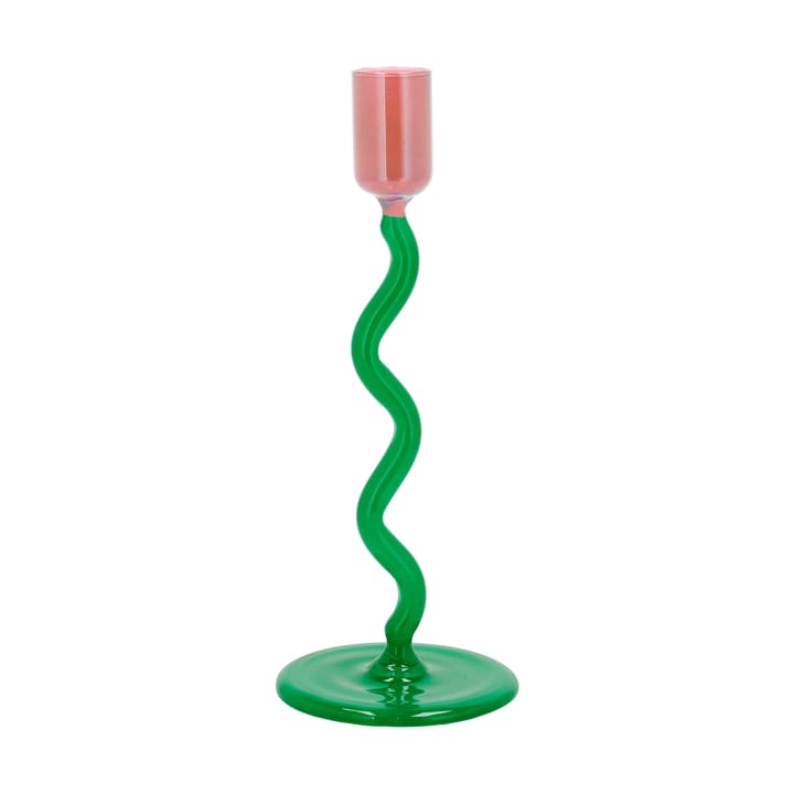 Styles candlestick 19,6 cm - Green-pink - Villa Collection