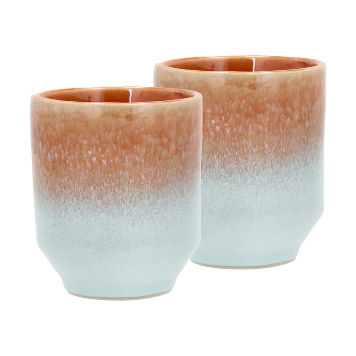 Styles mug 18 cl 2-pack - Blue-amber - Villa Collection