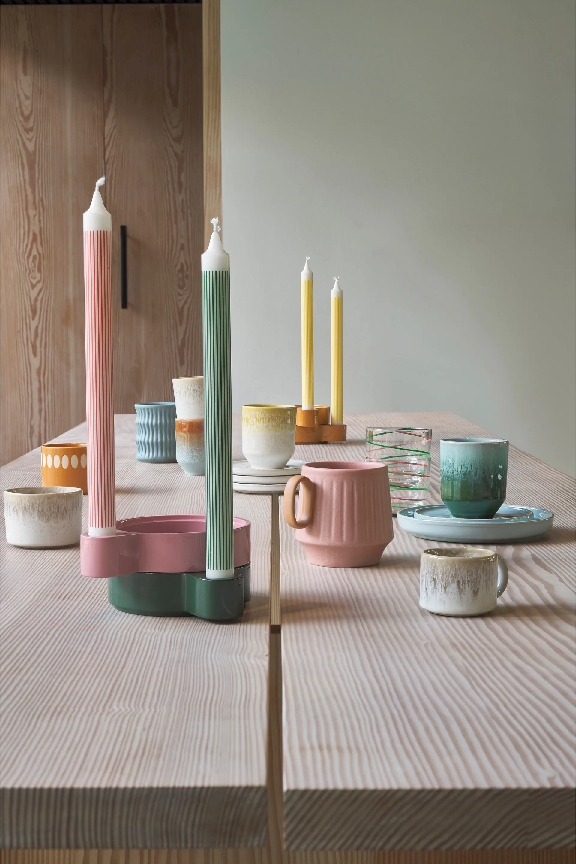 Styles mug with ribbed pattern 30 cl 2-pack, Blue Villa Collection