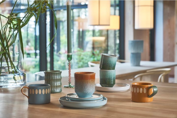 Styles mug with ribbed pattern 30 cl 2-pack, Green Villa Collection