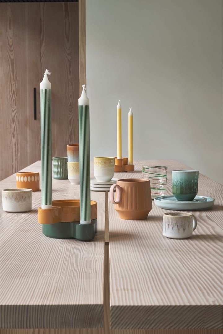 Styles mug with ribbed pattern 30 cl 2-pack, Green Villa Collection