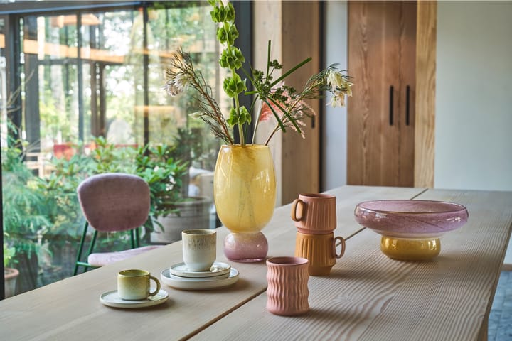 Styles mug with ribbed pattern 30 cl 2-pack, Pink Villa Collection