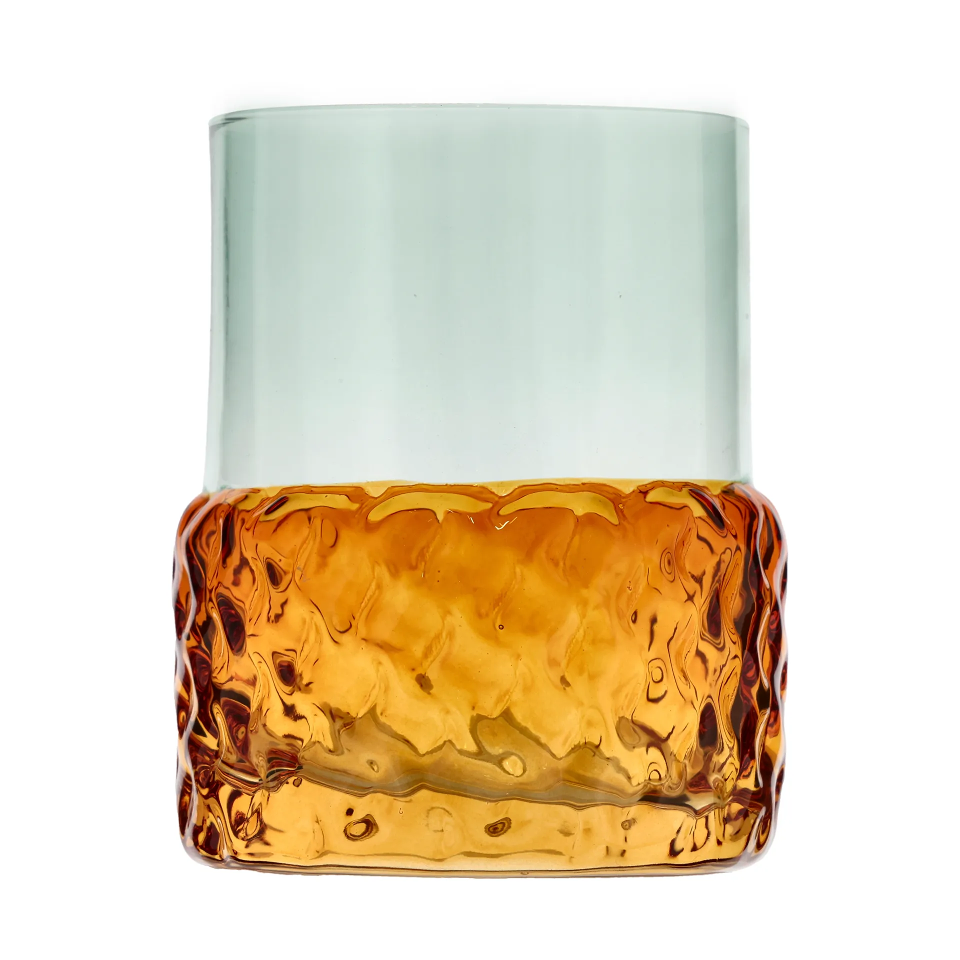 Styles tealight holder Ø7.7x10 cm, Blue-amber Villa Collection