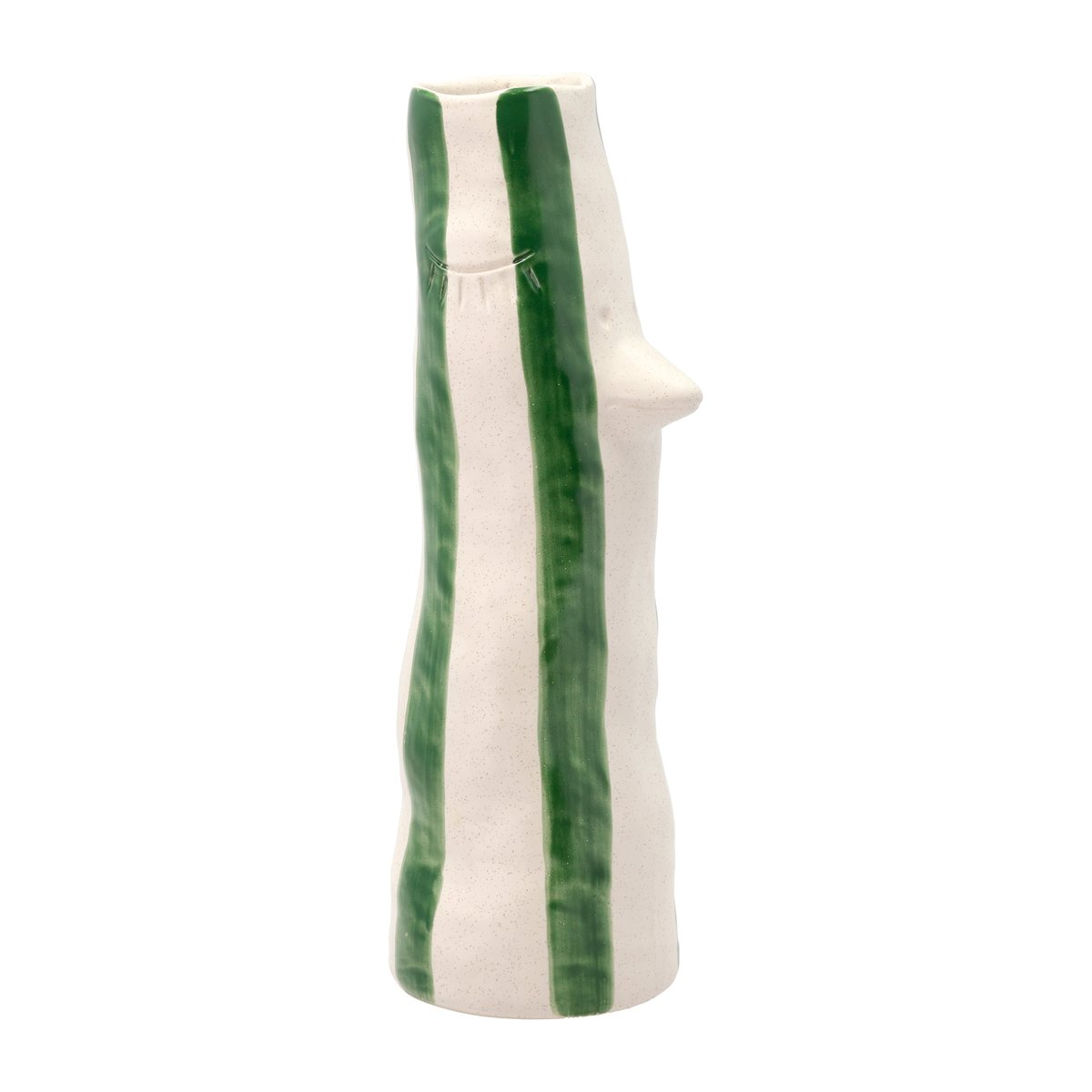 Villa Collection Styles vase with beak and eye lashes 34 cm Green