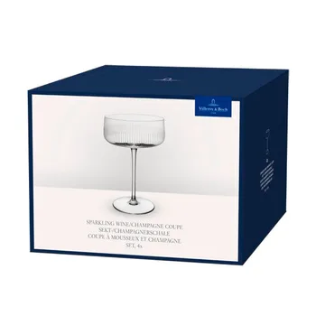 Afina champagne coupe glass - Transparent, 12 cl, 4-pack - Villeroy & Boch