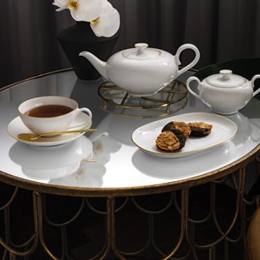 Anmut Gold teacup saucer - White - Villeroy & Boch