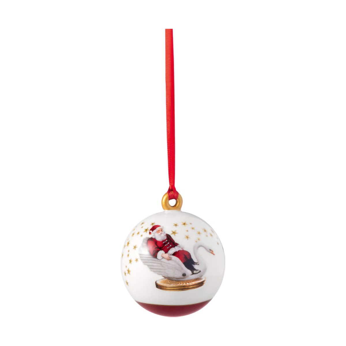 Villeroy & Boch Annual Christmas Edition ball White-red