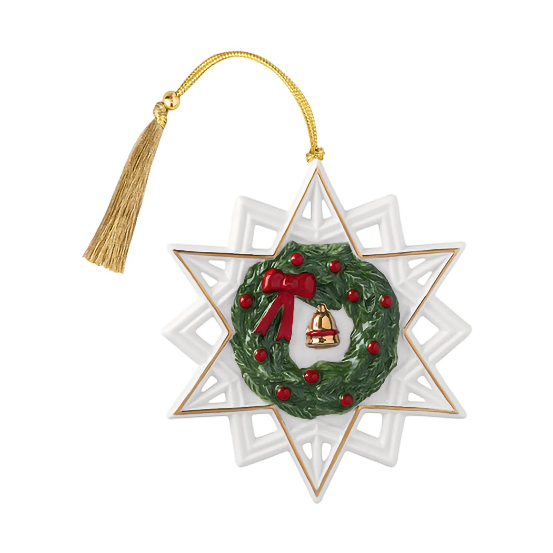 Christmas Classics star ornament, White-Green Villeroy & Boch