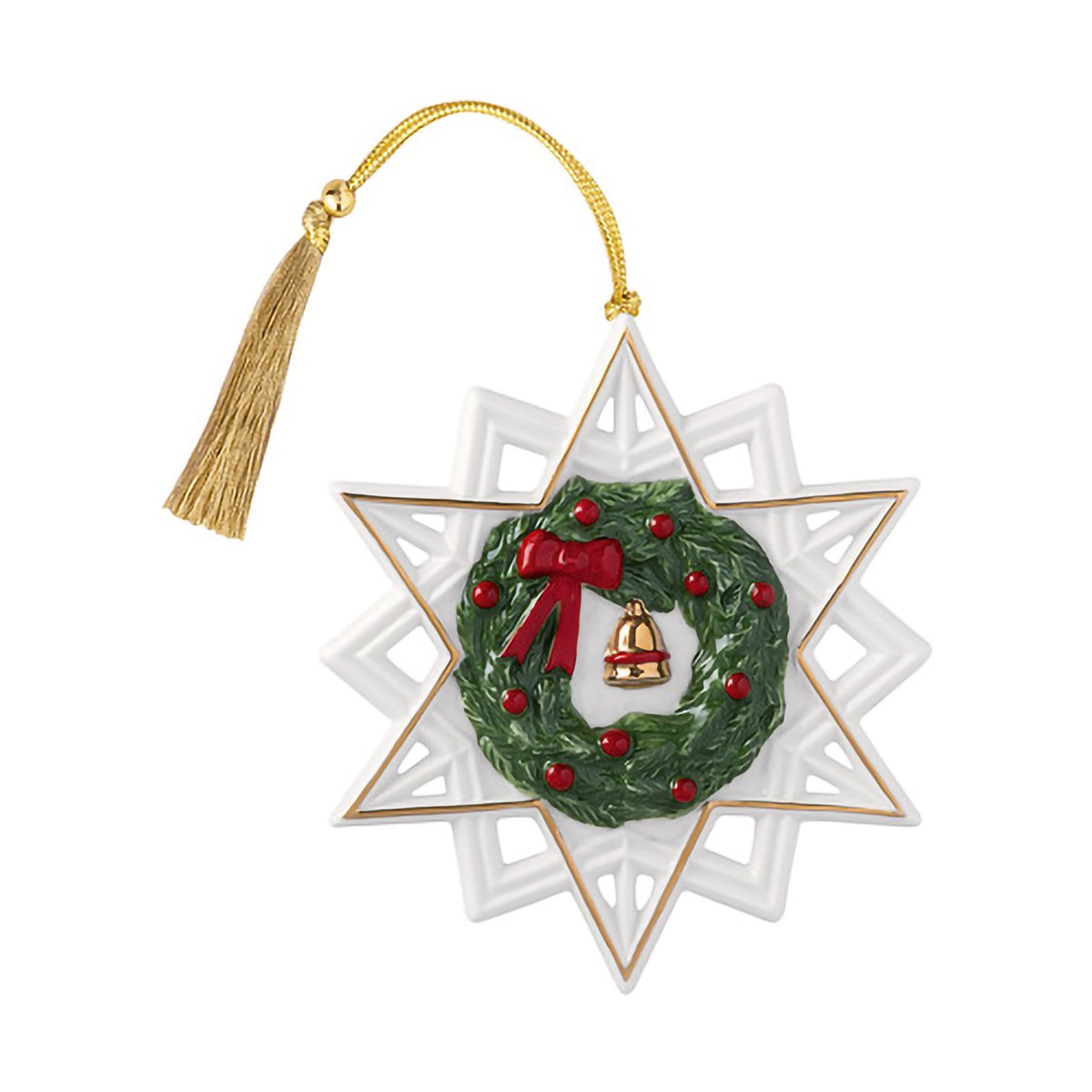 Villeroy & Boch Christmas Classics star ornament White-Green