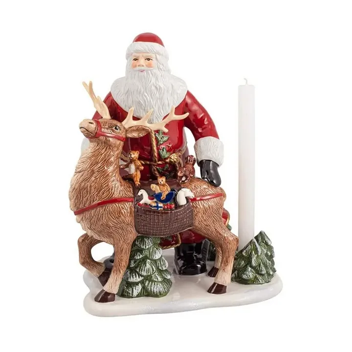 Christmas Toys Memory candle sticks 35 cm - Santa with reindeer - Villeroy & Boch
