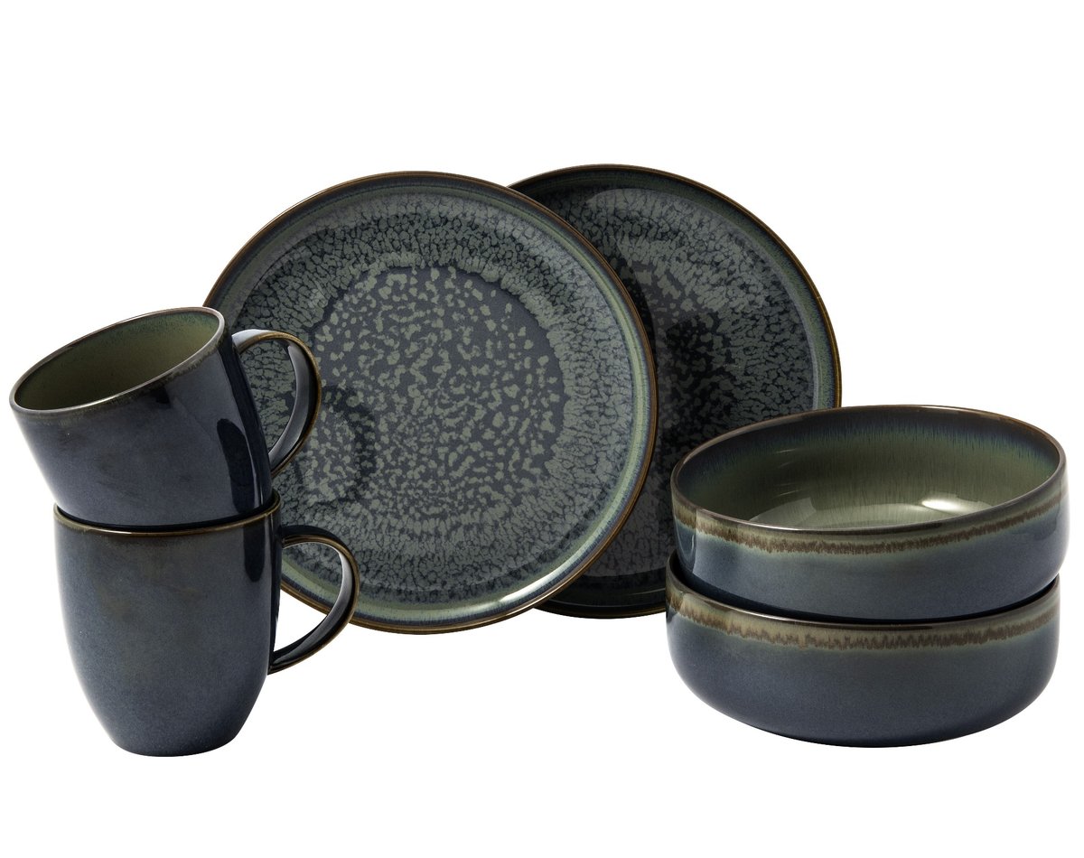 Villeroy & Boch Crafted Breeze breakfast set 6 pieces Grey-blue