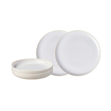 Villeroy & Boch Crafted cotton dinner set 4 pieces White