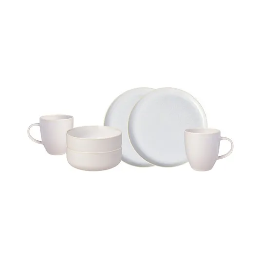 Villeroy & Boch Crafted cotton dinner set 6 pieces White