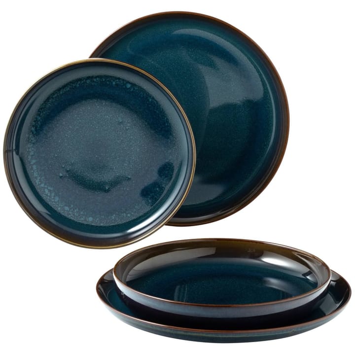 Crafted Denim plate set 4 pieces - Blue - Villeroy & Boch