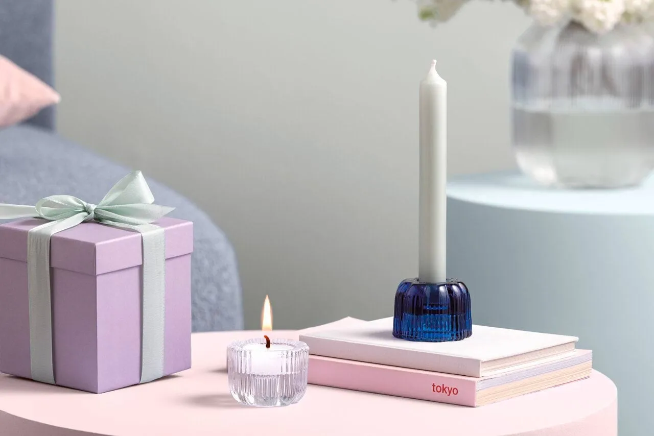 Fleur 2-in-1 candle holder, Transparent, Ø6.3 cm Villeroy & Boch
