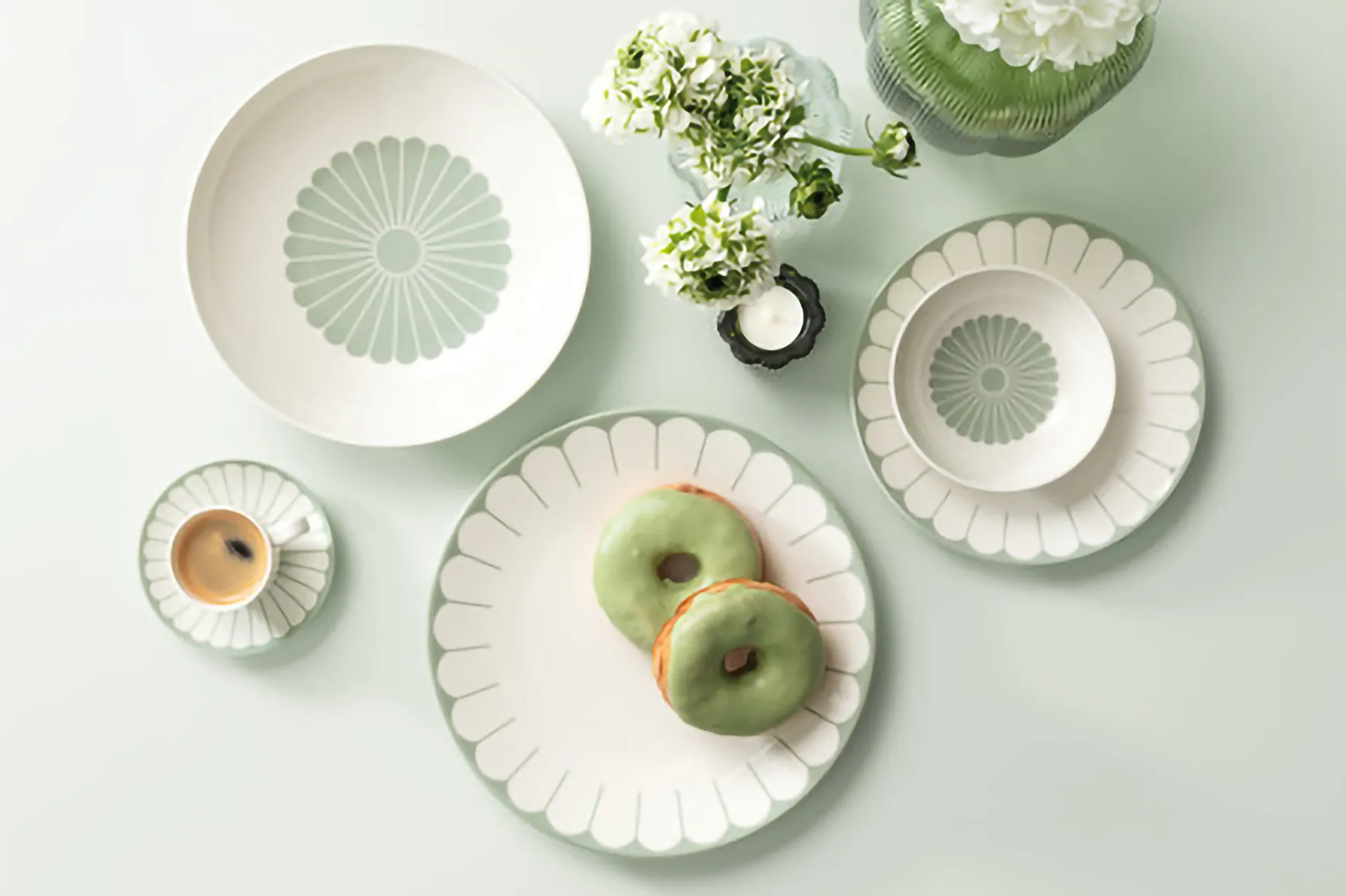 Fleur dinner plate Ø26.5 cm, White-green Villeroy & Boch