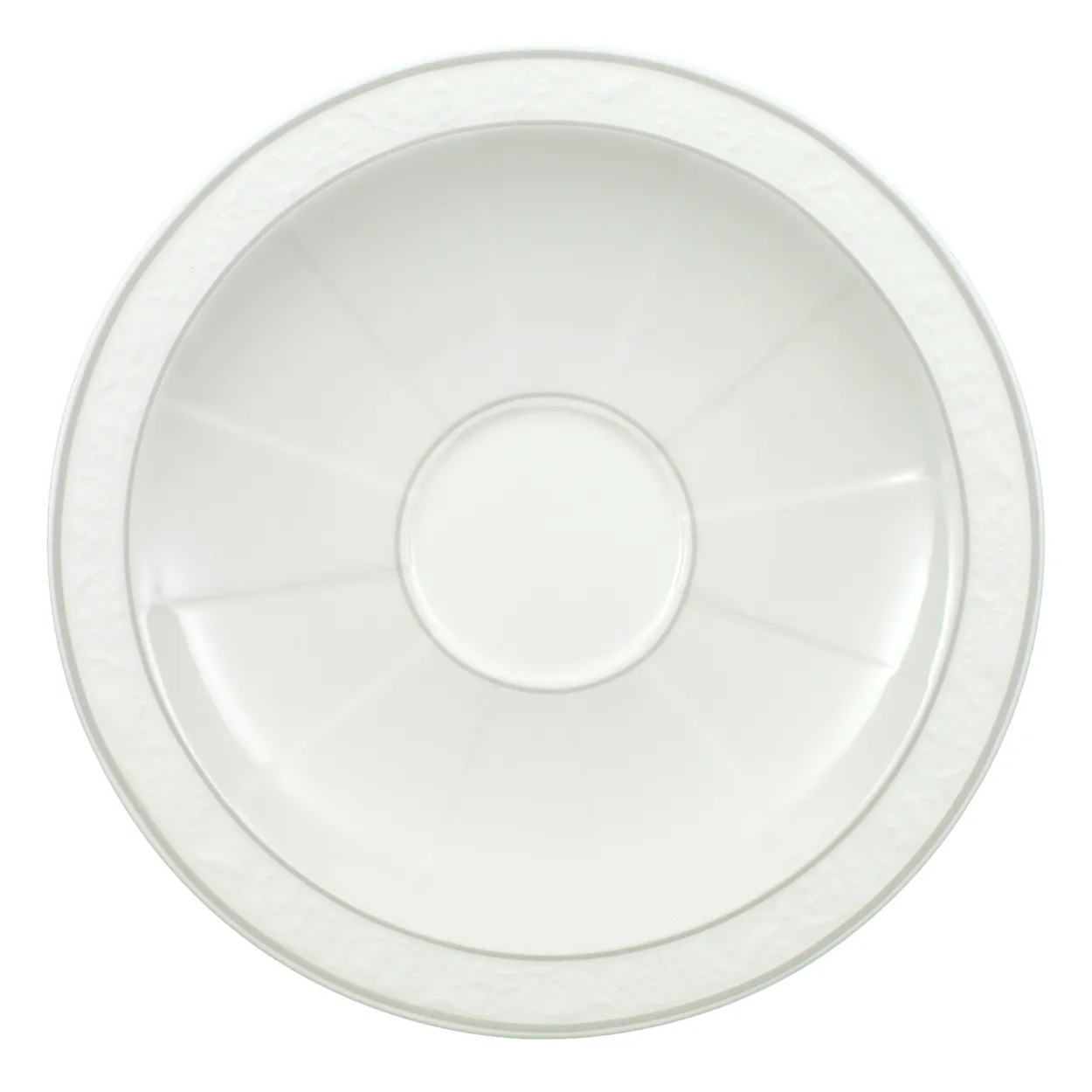 Villeroy & Boch Gray Pearl saucer 33.5 cm | Scandinavian Design | Tea & coffee saucers | White