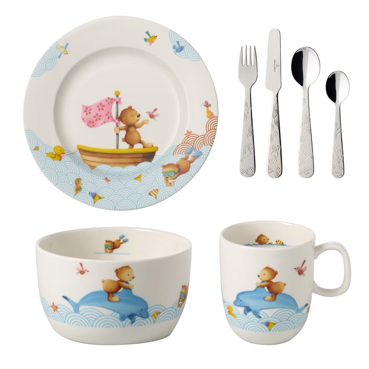 Happy as a Bear children's dinnerware and cutlery - 7 pieces - Villeroy & Boch