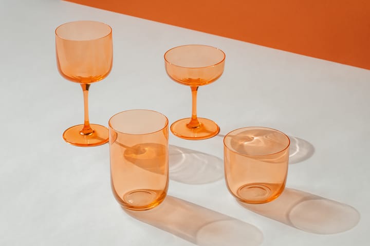 Like champagne glass coupe 10 cl 2-pack - Apricot - Villeroy & Boch