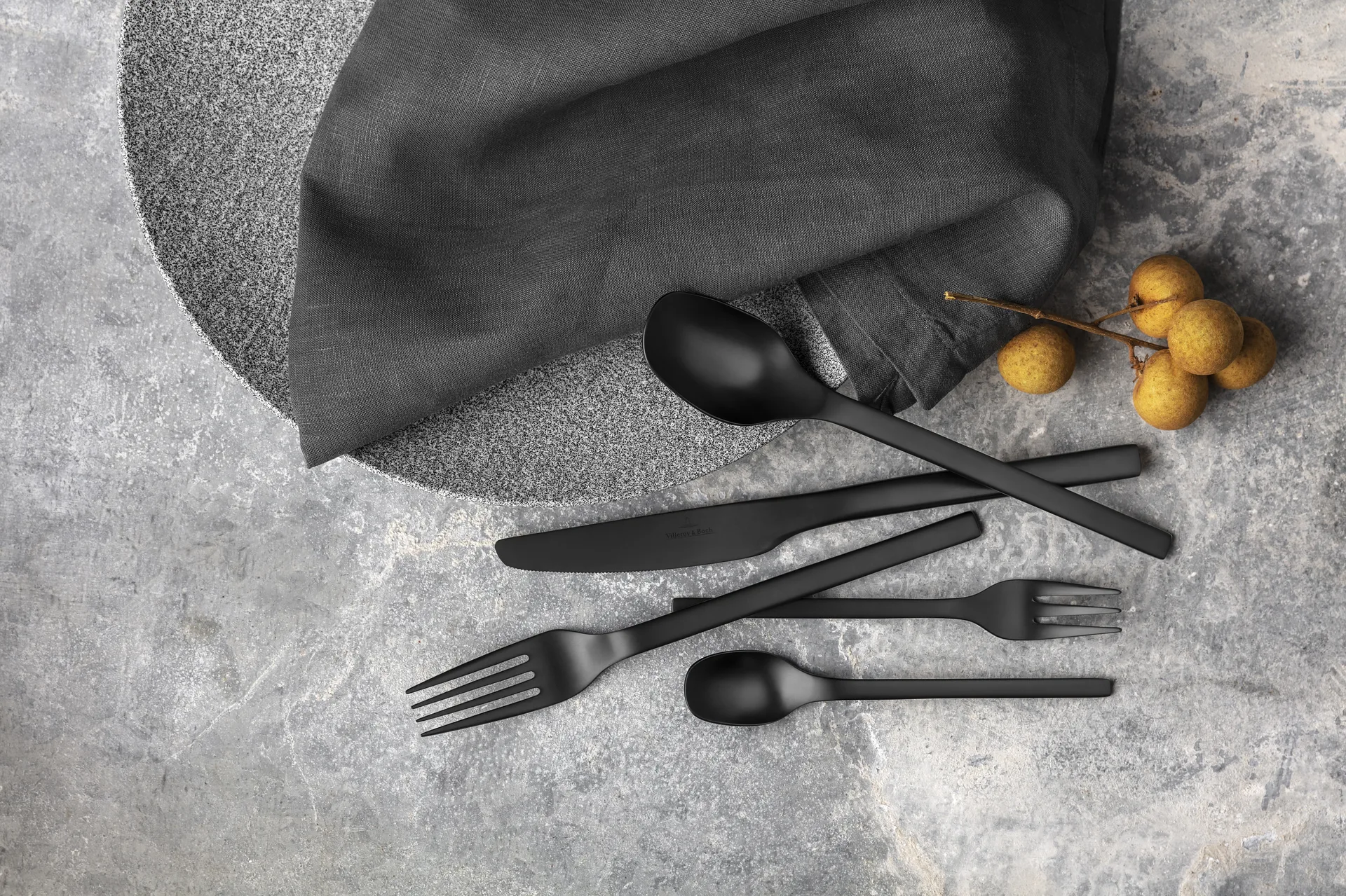 Manufacture Rock cutlery 20 pieces, Black Villeroy & Boch