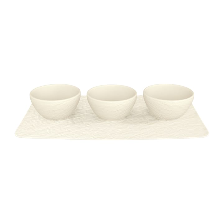 Manufacture Rock dipping bowl 3 st with tray - Blanc - Villeroy & Boch