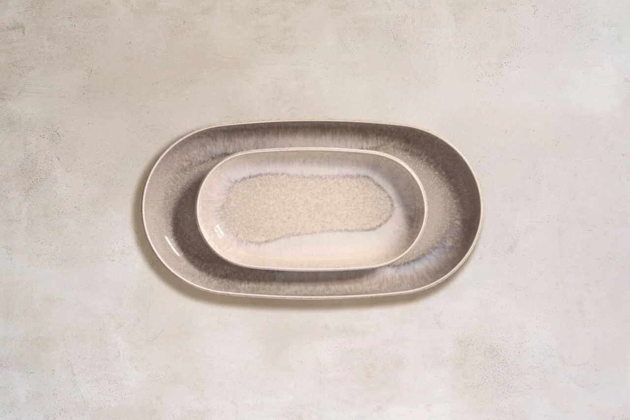 Perlemor Sand serving platter, Beige, 23x13 cm Villeroy & Boch